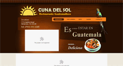 Desktop Screenshot of cunadelsolrestaurant.com